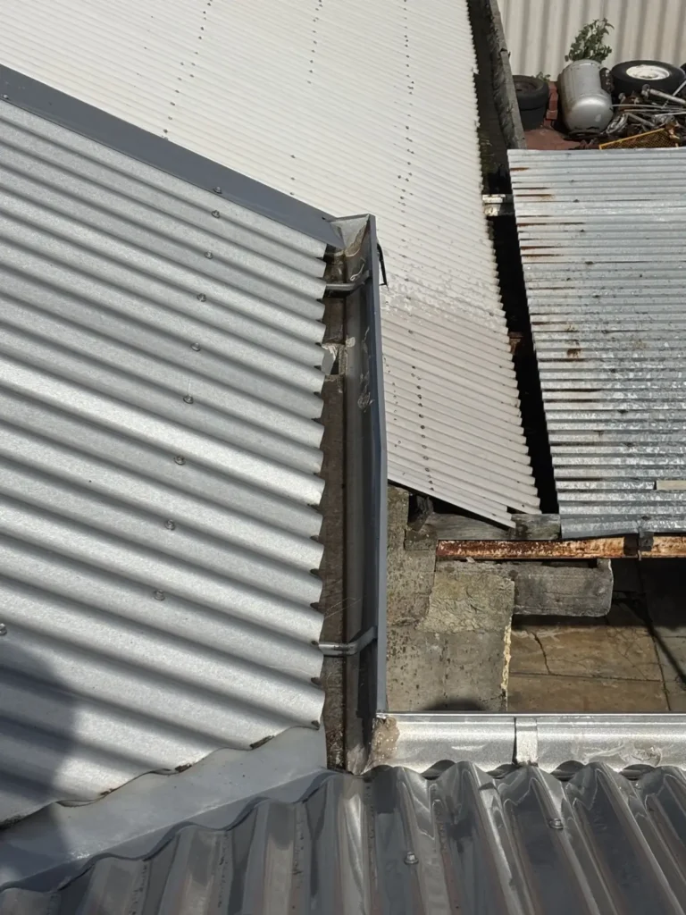 Roof replacement assessment of an existing corrugated metal roof in Perth