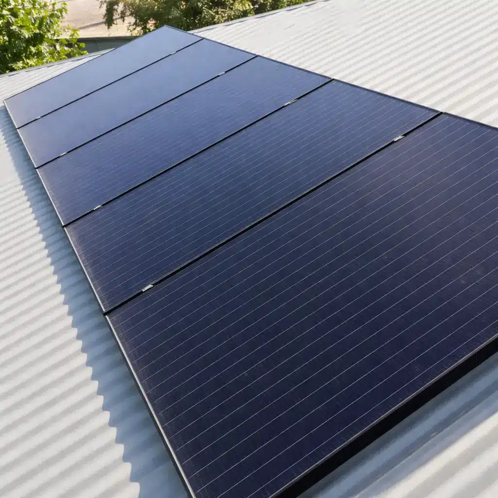 Clean solar panels on a metal roof after professional solar panel cleaning Perth service for maximum efficiency