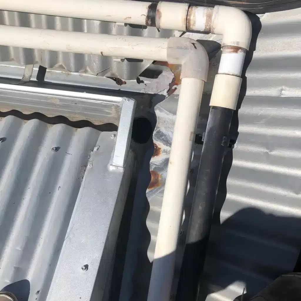 General roof repair work on a metal roof in Cottesloe